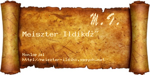 Meiszter Ildikó névjegykártya