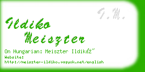 ildiko meiszter business card